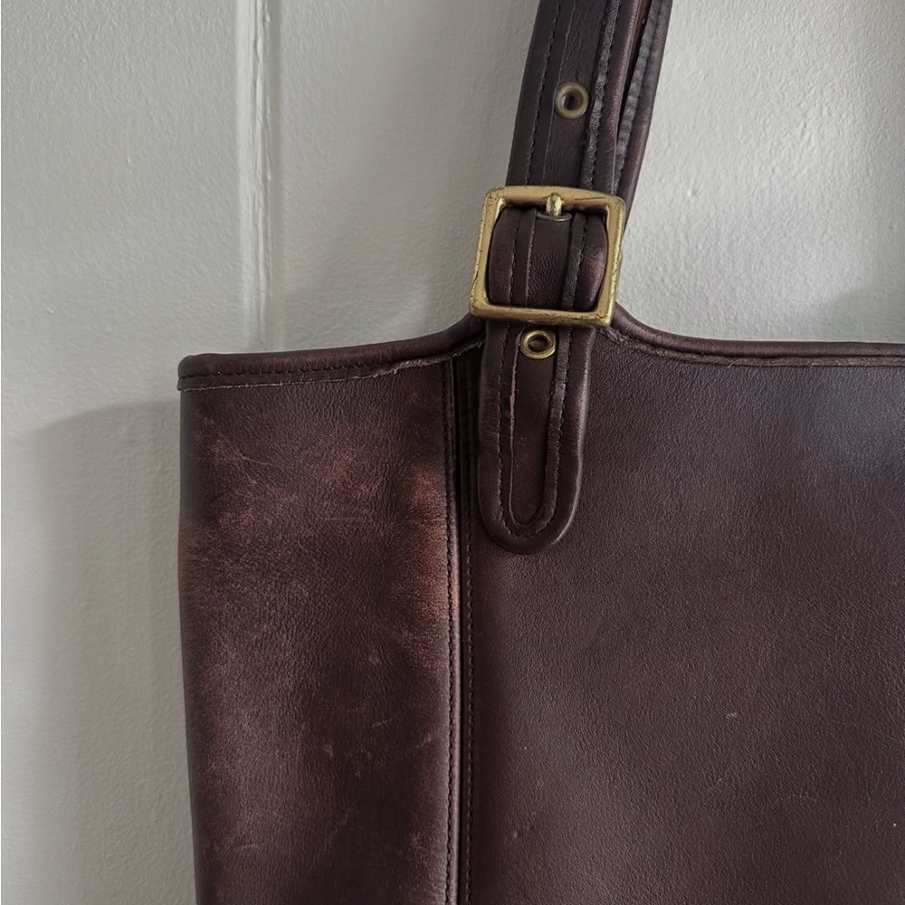 Vintage Coach Legacy Shopper Tote Mahogony - Picture 8 of 9